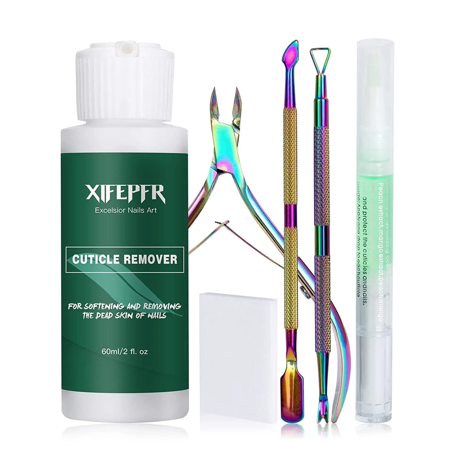 Exfoliating kit - exfoliators/pacifiers, exfoliators and nail pads for professional nail art