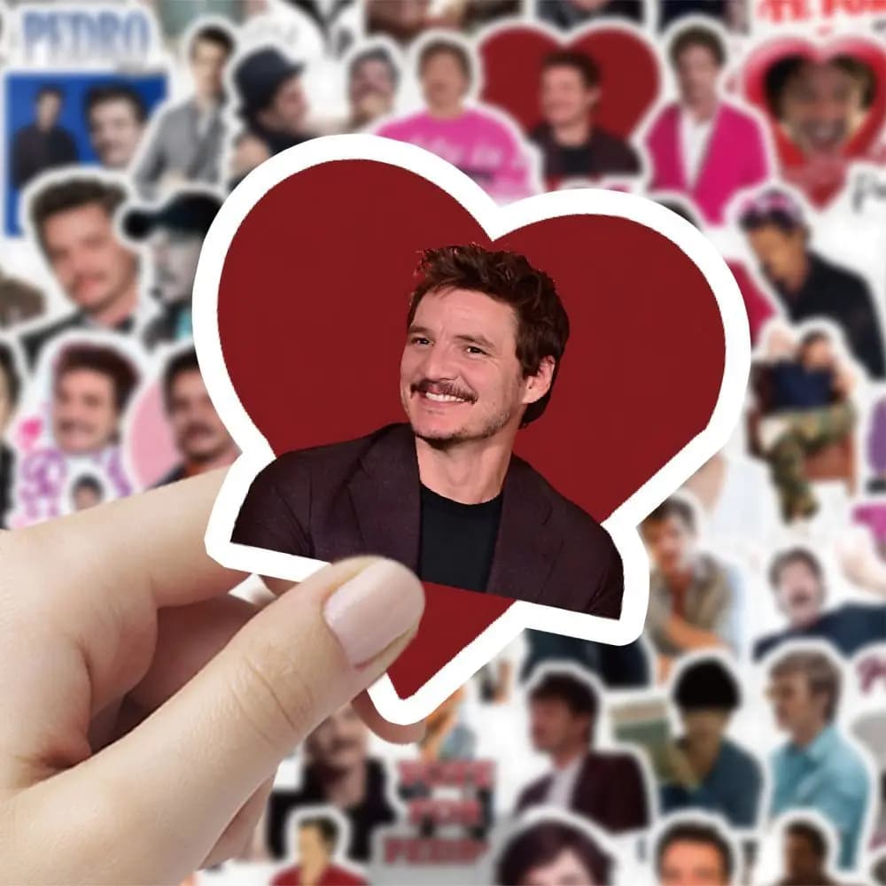 60 PZ Attore Pedro Pascal Adesivi iPad Custodie per cellulari Laptop Planner libri Decorazione fai da te Impermeabile Cool Graffiti FAN Regalo