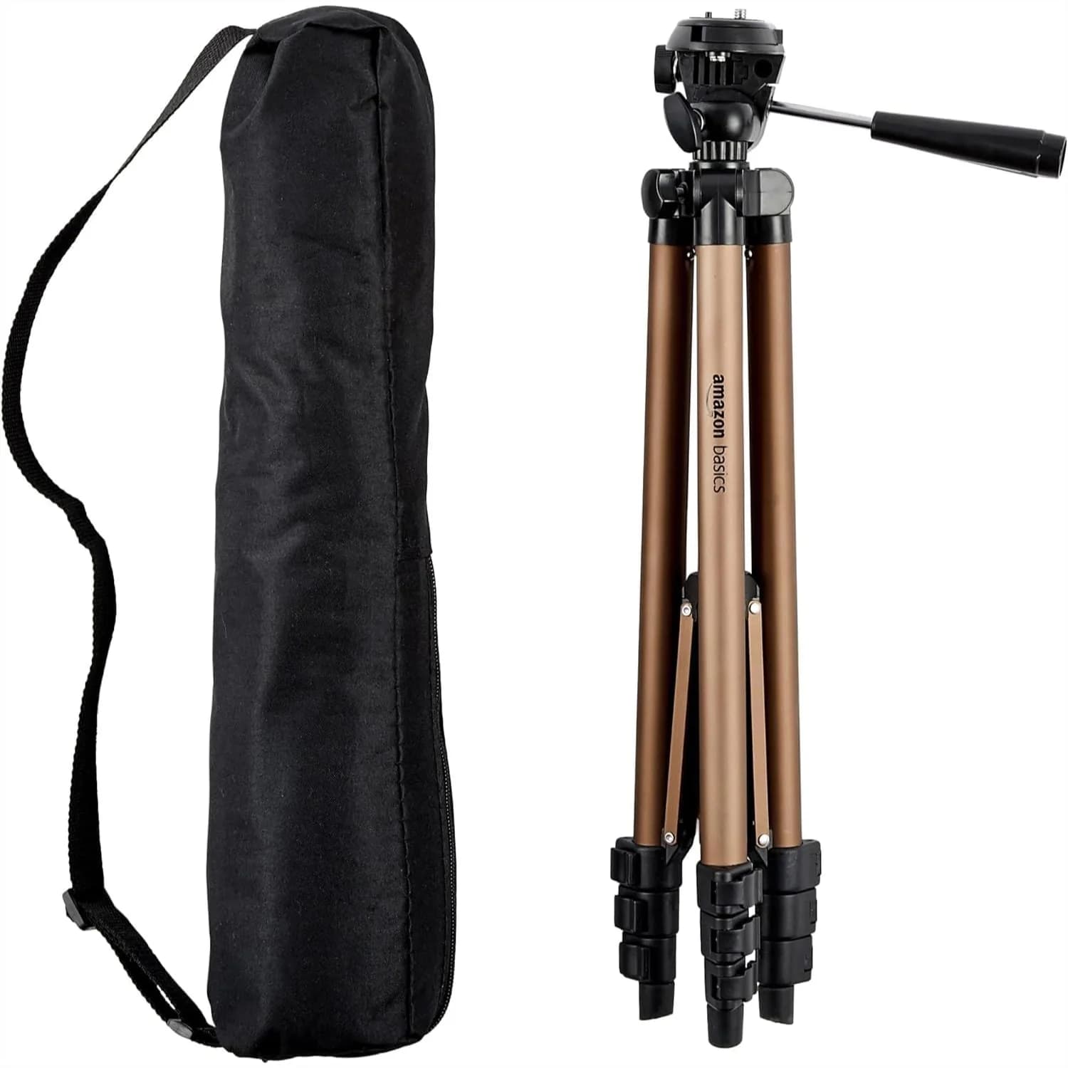 Treppiede Portatile Leggero da 50 Pollici con Piastra a Sgancio Rapido, Altezza Regolabile in Alluminio per Fotografia da Viaggio