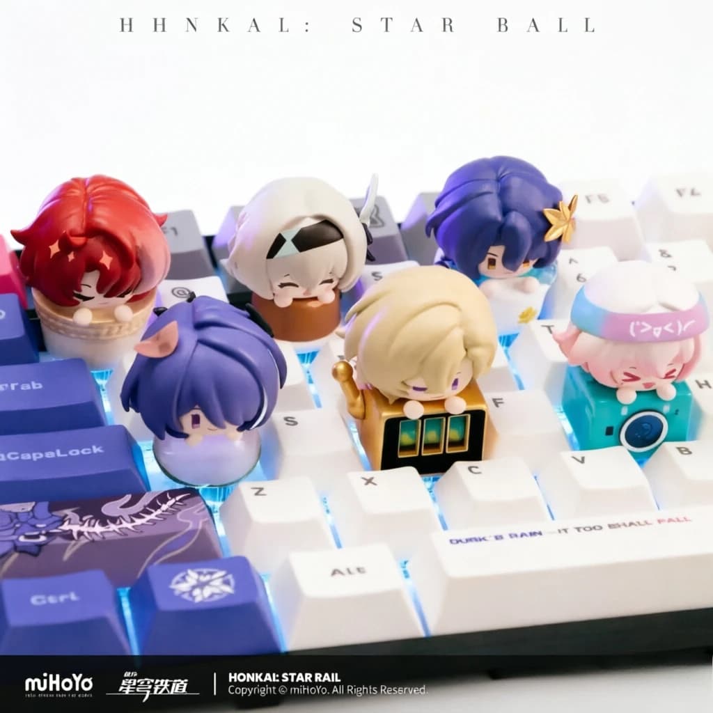 Mihoyo Honkai Star Rail Keycap Blind Box Toy Pendant Custom Anime Acheron Firefly Keycap for Gaming Keyboard PC Gamer Fans Gifts