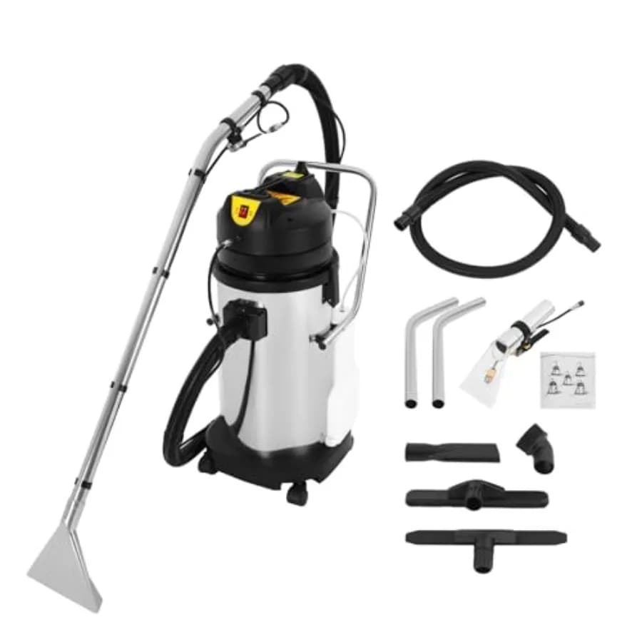 Macchina Professionale per la Pulizia di Tappeti 1049W, Aspirapolvere Multifunzione Wet & Dry con Ruote Universali per la Pulizia di Tappeti e Divani