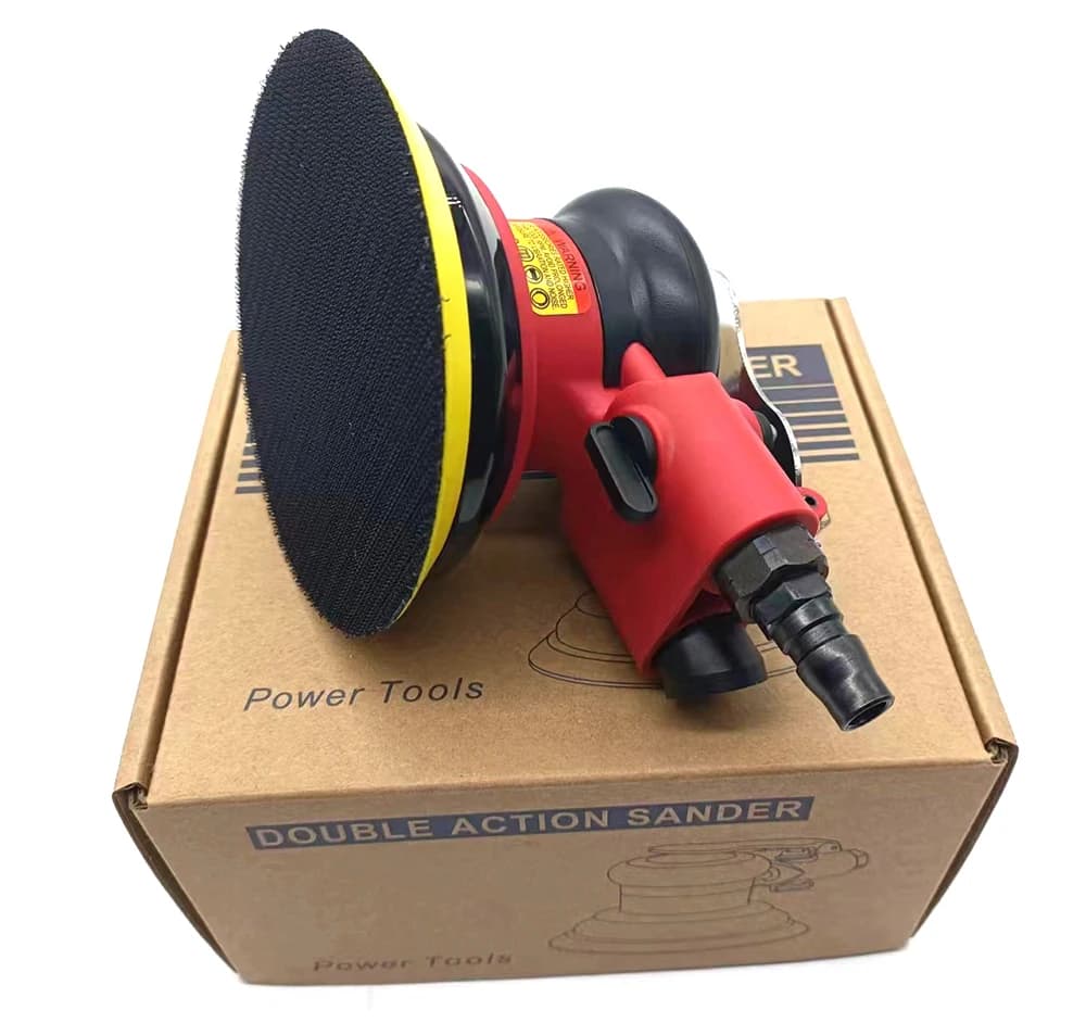 Levigatrice orbitale pneumatica per lucidatura da 125 mm con estrazione della polvere per la cura della vernice dell'auto Strumenti per la rimozione della ruggine Strumento per ceretta