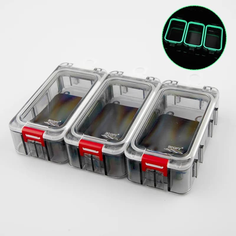 Set di 3 Scatole per Attrezzatura da Pesca Componibili, Impermeabili e Luminose V83