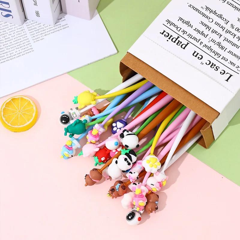 20-30 Pz/lotto Carino Soft Shake Penna Neutra Penna Gel A Dondolo 0.5mm Inchiostro Nero Studente di Scuola Regalo Simpatico Cartone Animato di Scrittura di Cancelleria