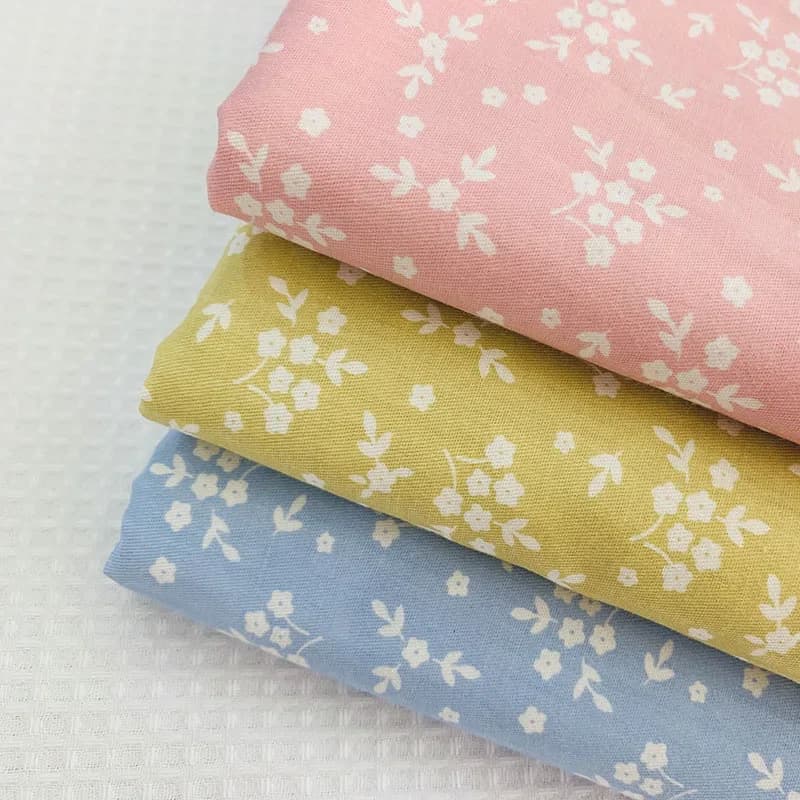 160x50cm Small Floral Cotton Twill Printed Fabric for Women's Pajamas, Bed Curtains, Bed Sheets, and Duvet Covers Sewing Cloth
