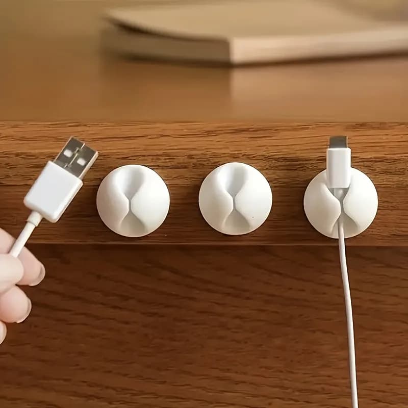 4/8pcs Cable Clips Portable Adhesive Cable Management Charger Wire Holder Clips Cord Organizers for Home Office Car Nightstand