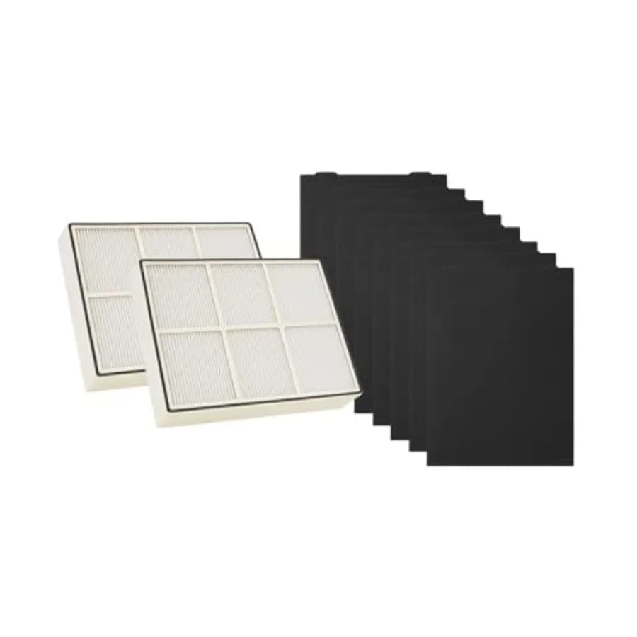 Filtro HEPA con 4 filtri pre-carbone compatibili con i modelli di purificatore d'aria Whirlpool Whispure AP5030K APR5530L APR530L; Sostituisce
