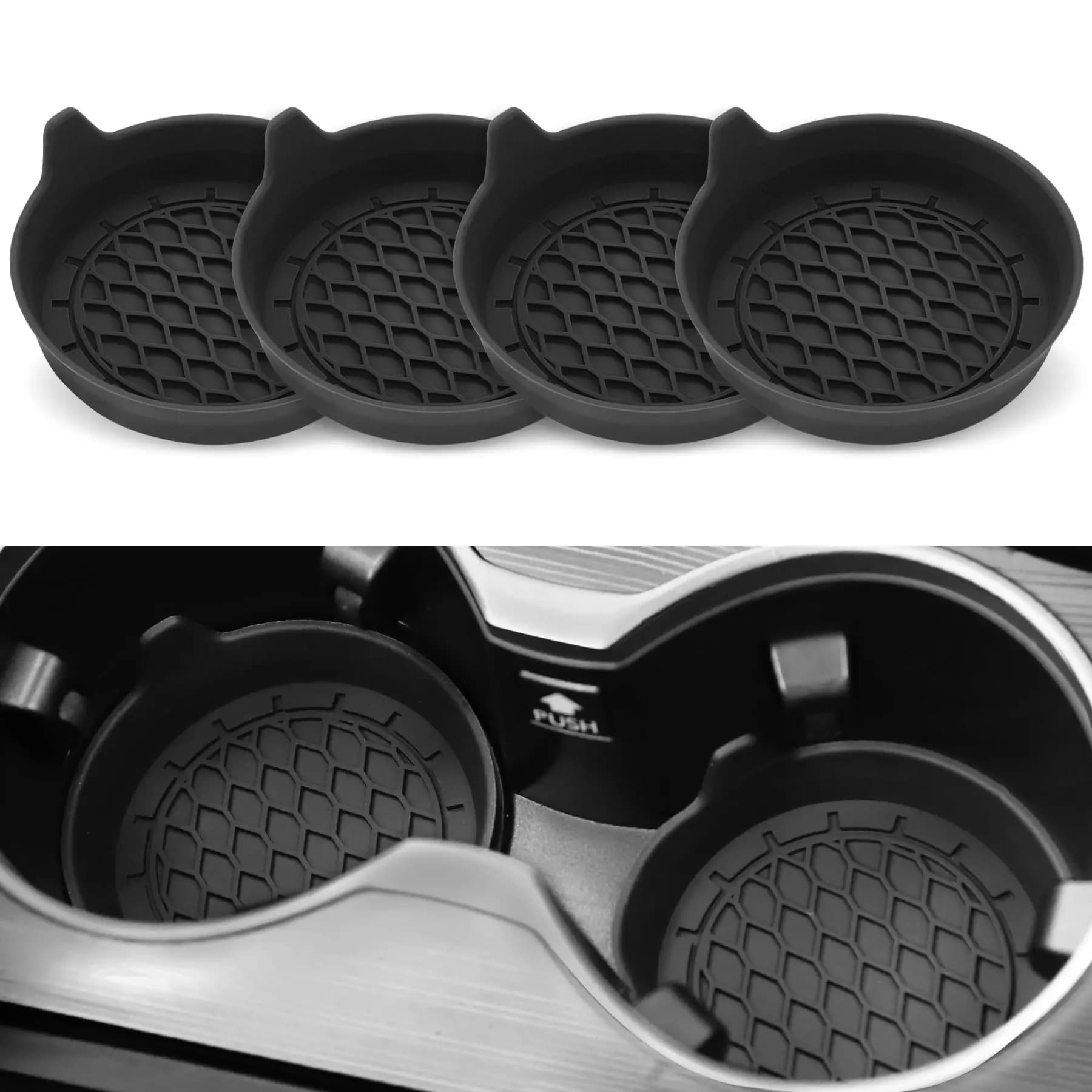 2/4 pezzi portabicchieri per auto sottobicchiere portabicchieri in silicone inserto portabicchieri antiscivolo universali accessori per auto interno tazza silenziosa pad