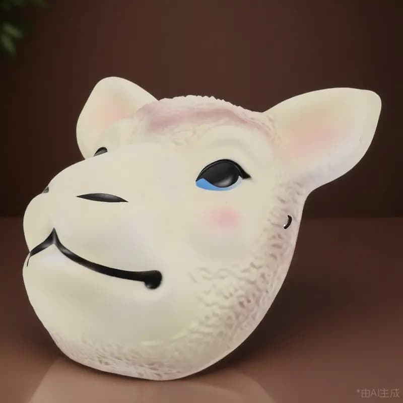 Maschera da Pecora Realistica, Leggera e Confortevole, Maschera Integrale per Feste di Halloween, Traspirante, Accessorio per Travestimenti