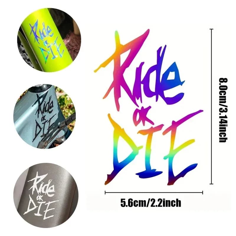 Motorcycle Sticker RIDE OR DIE Helmet Decals Stickers Car Refit Creative Body Decoration Decals Waterproof Bumper Sticker