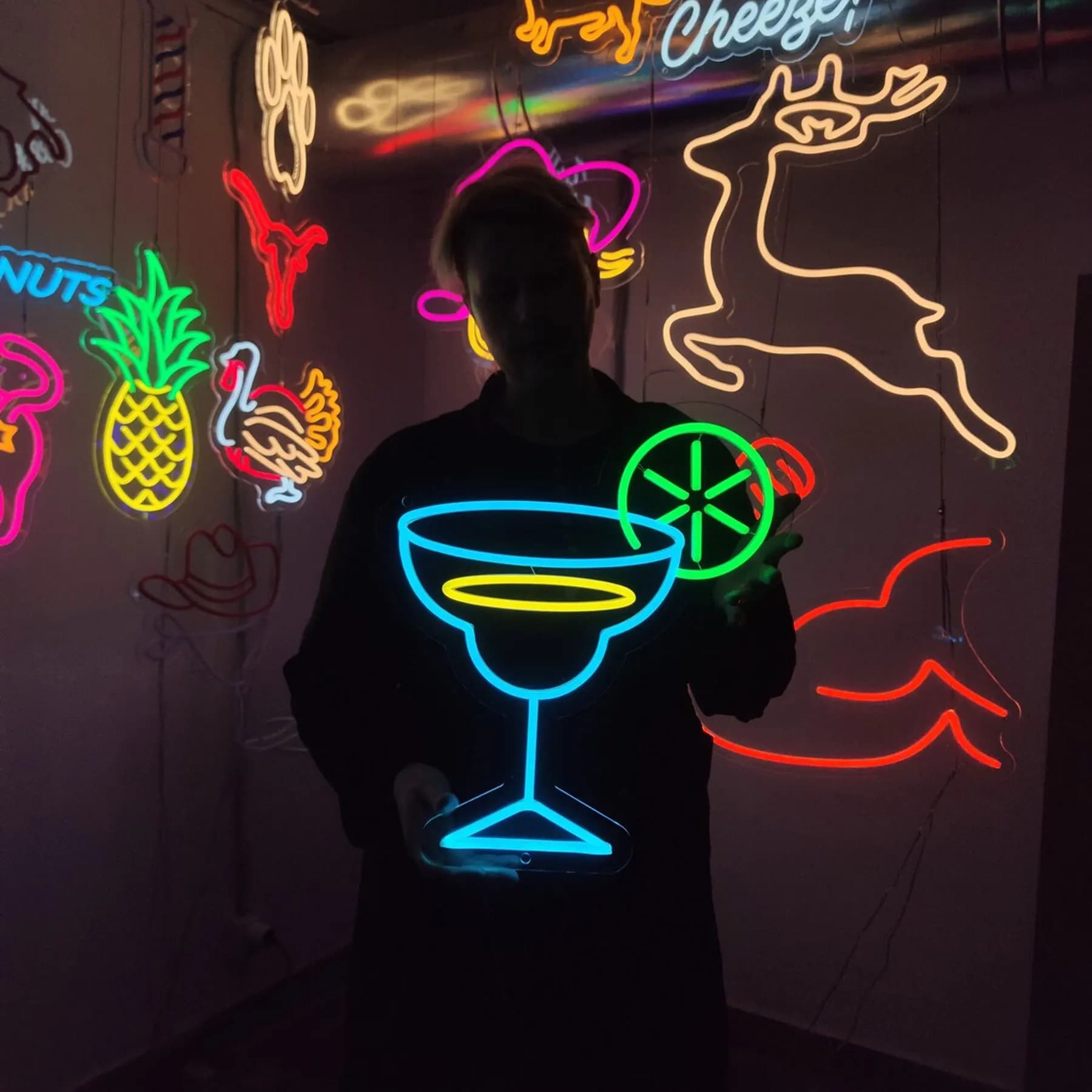 Cocktail Margarita Insegna al neon Bar Club Birra Parete Decorazione estetica Liquore Bar Sala giochi Insegna Regalo personalizzato per uomo