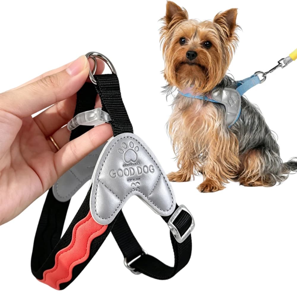 Fashion Puppy Dog Harness and Leash Set Pet Walking Saddle Harness for Small Dogs Yorkies Schnauzer Harnesses Mascotas Supplies