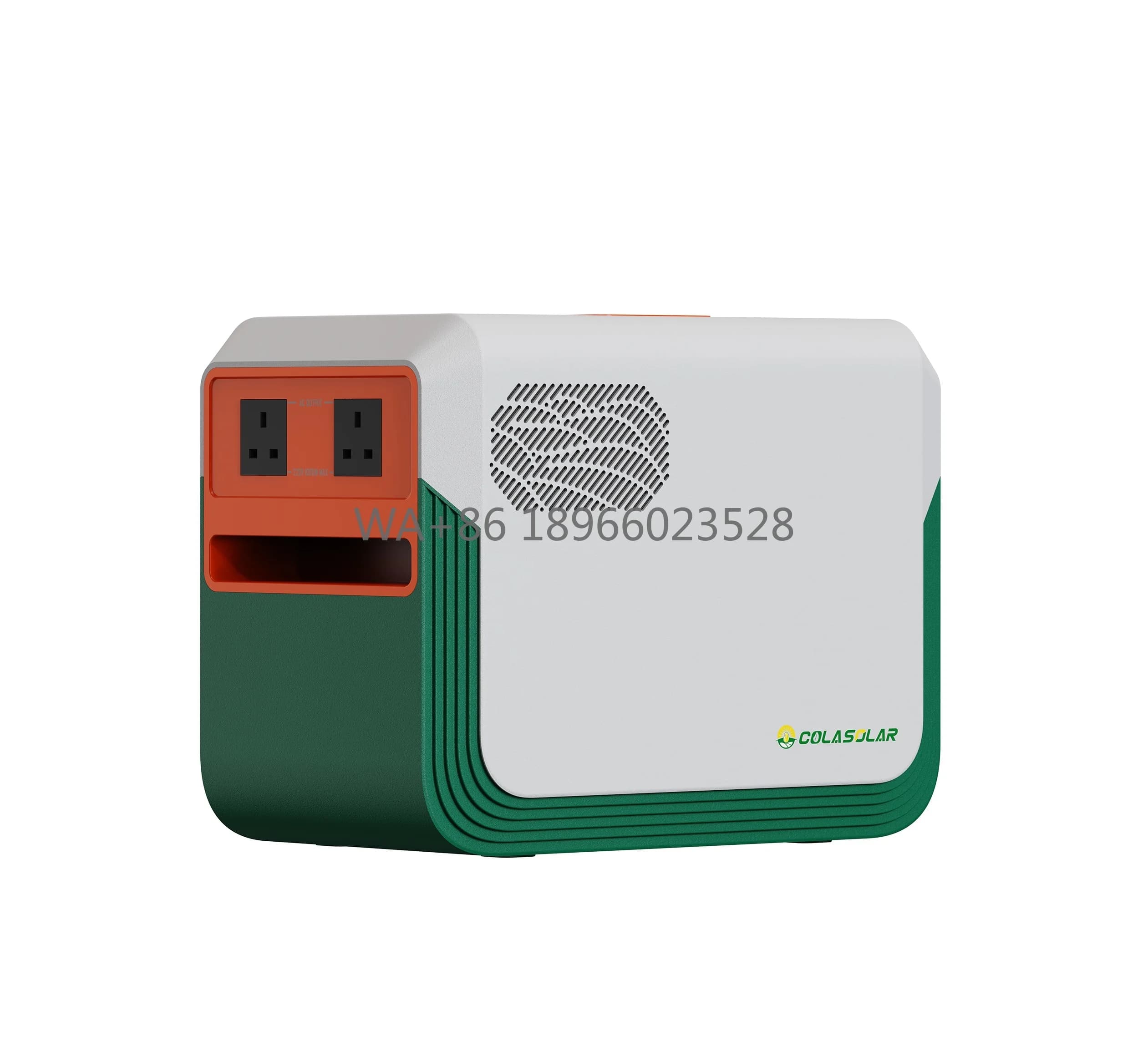 Generatore con Pannello Solare, Potenza Nominale 1200W, Spina UK, Batteria Esterna, Compressore d'Aria, Stazione di Alimentazione Portatile Cola 3600 da 3.6kWh