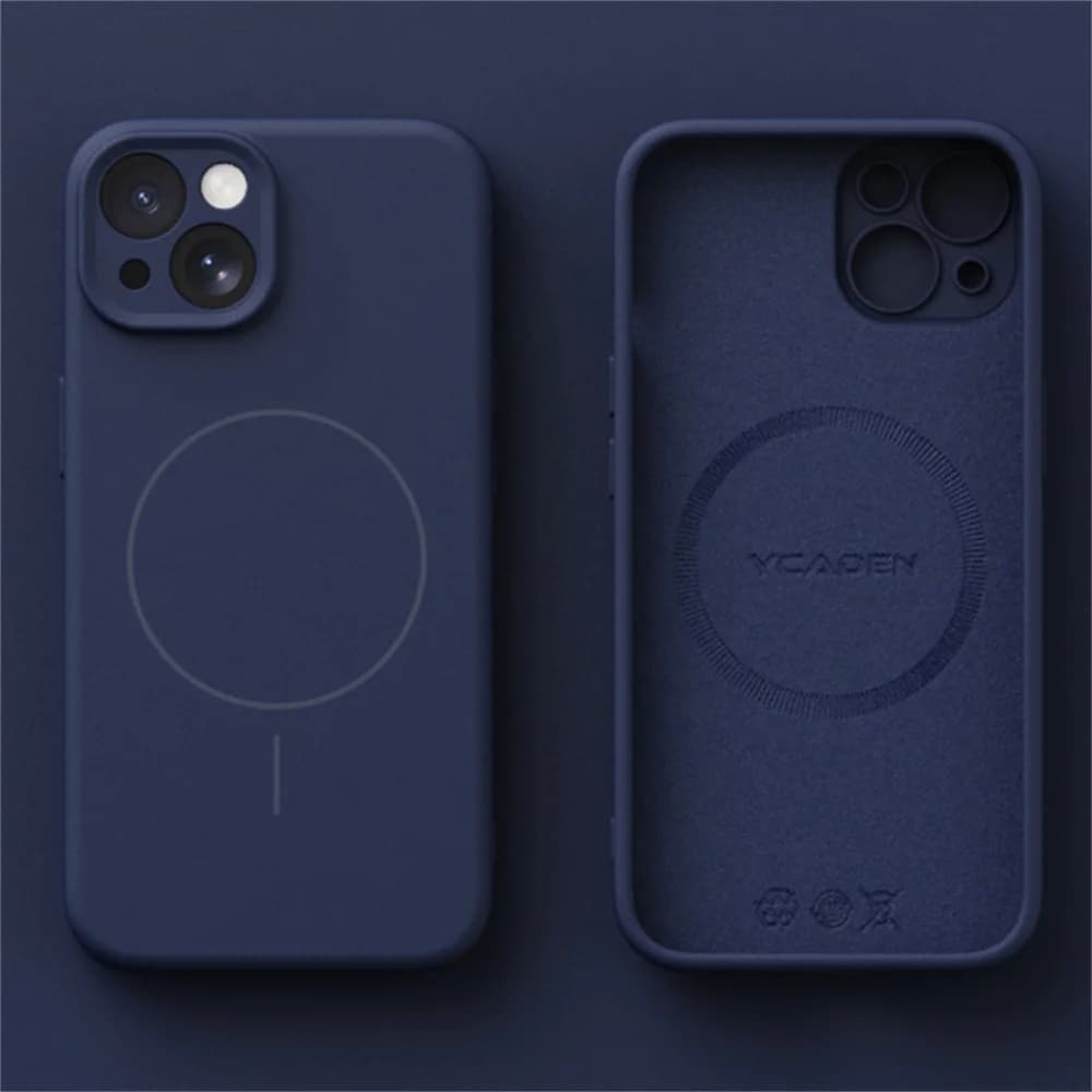 Original Liquid Soft Silicone Cover For iPhone 15 14 13 12 Pro Max 11 Magnetic Original Liquid Silicone For Magsafe Phone Case