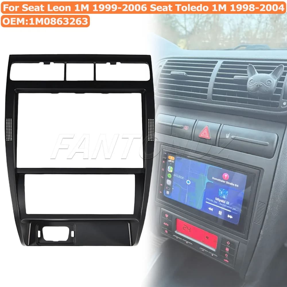Decorative Frame for Auto Navigation Panel, Interior Accessories for Seat Leon 1M 1999-2006 and Seat Toledo 1M 1998-2004 1M0863263