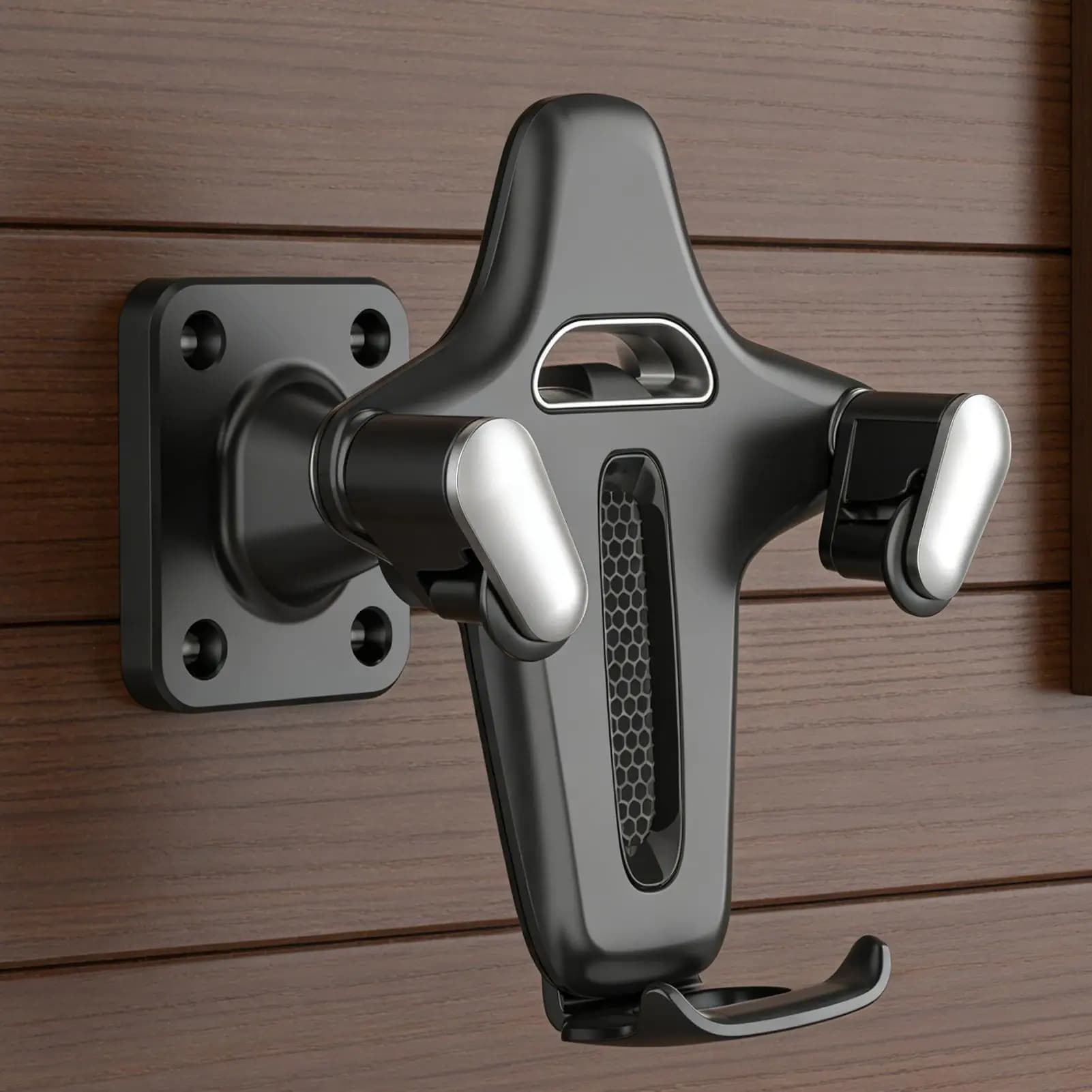 Spacious shower telephone support with strong hold, wall support for smartphones, for calls and listening to music