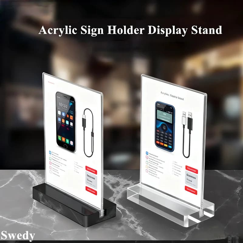 A6 100x150mm Doppio Lato Foto Immagine Poster Flyer Cornice Menu Porta Carta Porta Etichette Prezzo Porta Cartello Acrilico Espositore