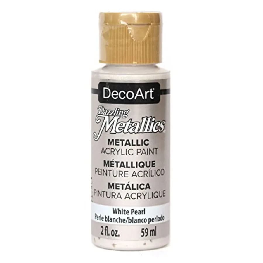 Dazzling Metallics 2-Ounce White Pearl Acrylic Paint DM-DA117