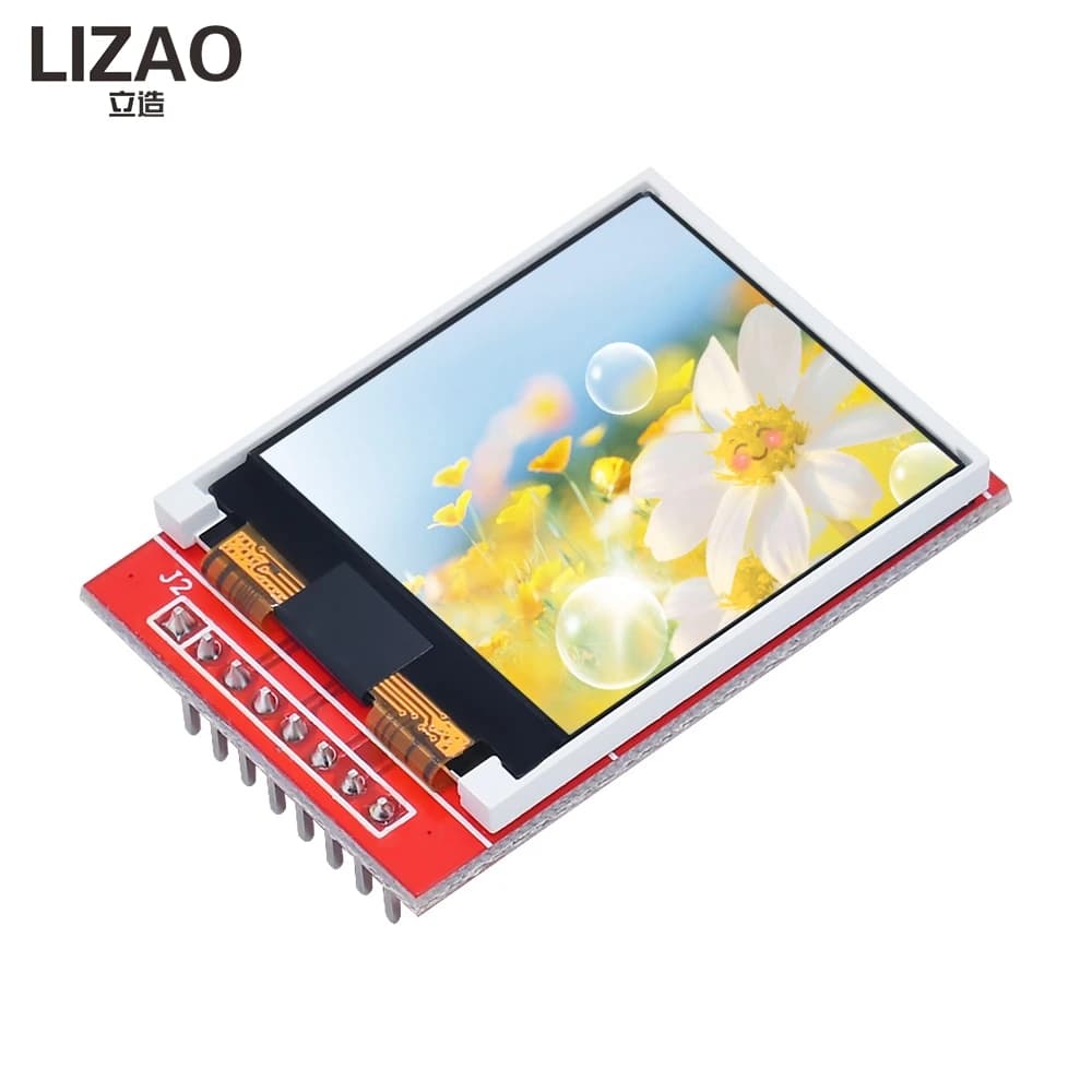 LIZAO Display LCD TFT a Colori SPI da 1.44" 128x128, Modulo Compatibile con Logica 3.3V-5V per Progetti Fai-da-te Arduino Mega2560 STM32