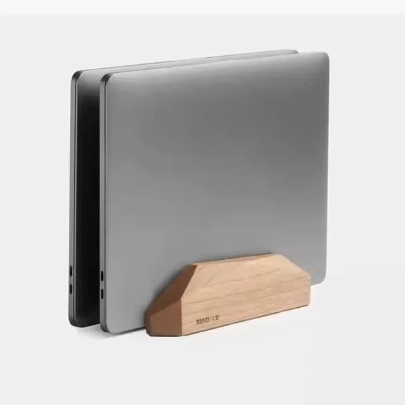 Supporto per Laptop in Legno Massello per Huawei e Apple, Base Verticale per Tablet e Computer, Base di Stoccaggio in Noce per Lenovo, Regolabile