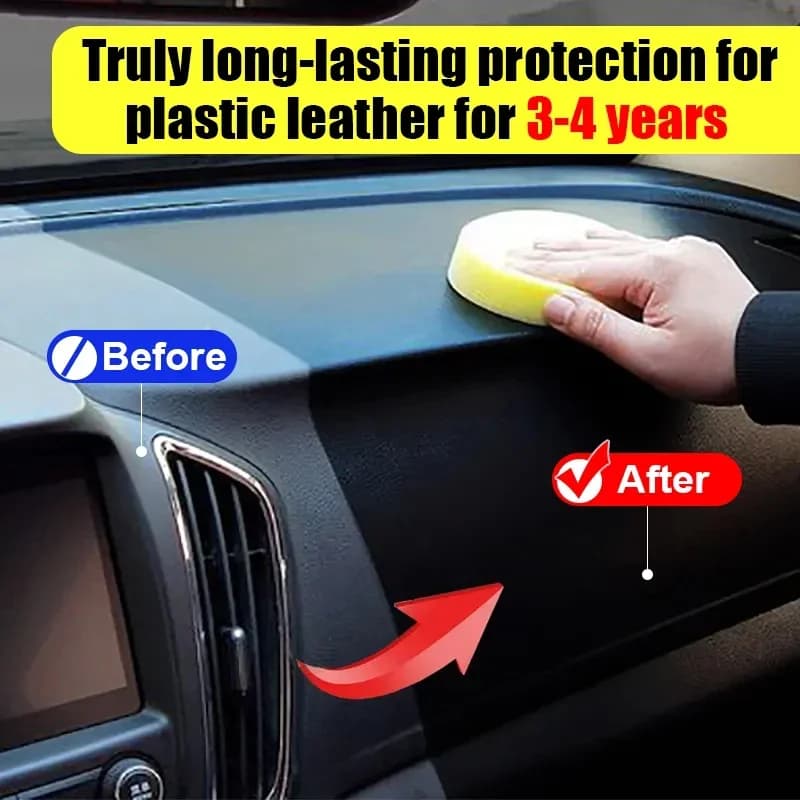 NUOVA cera per ristrutturazione di interni auto, rinnovamento di parti in plastica, cera lucida per interni, protezione per pneumatici e rivestimento in nano cristalli