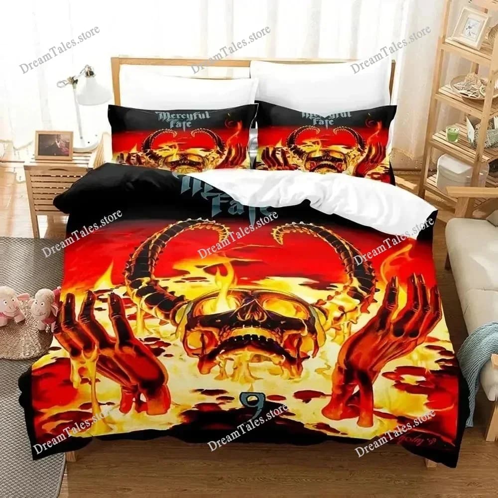 Set di biancheria da letto Mercyful Fate, copripiumino 3D, design alla moda, decorazione, set copripiumino king size, set letto matrimoniale, set di biancheria da letto