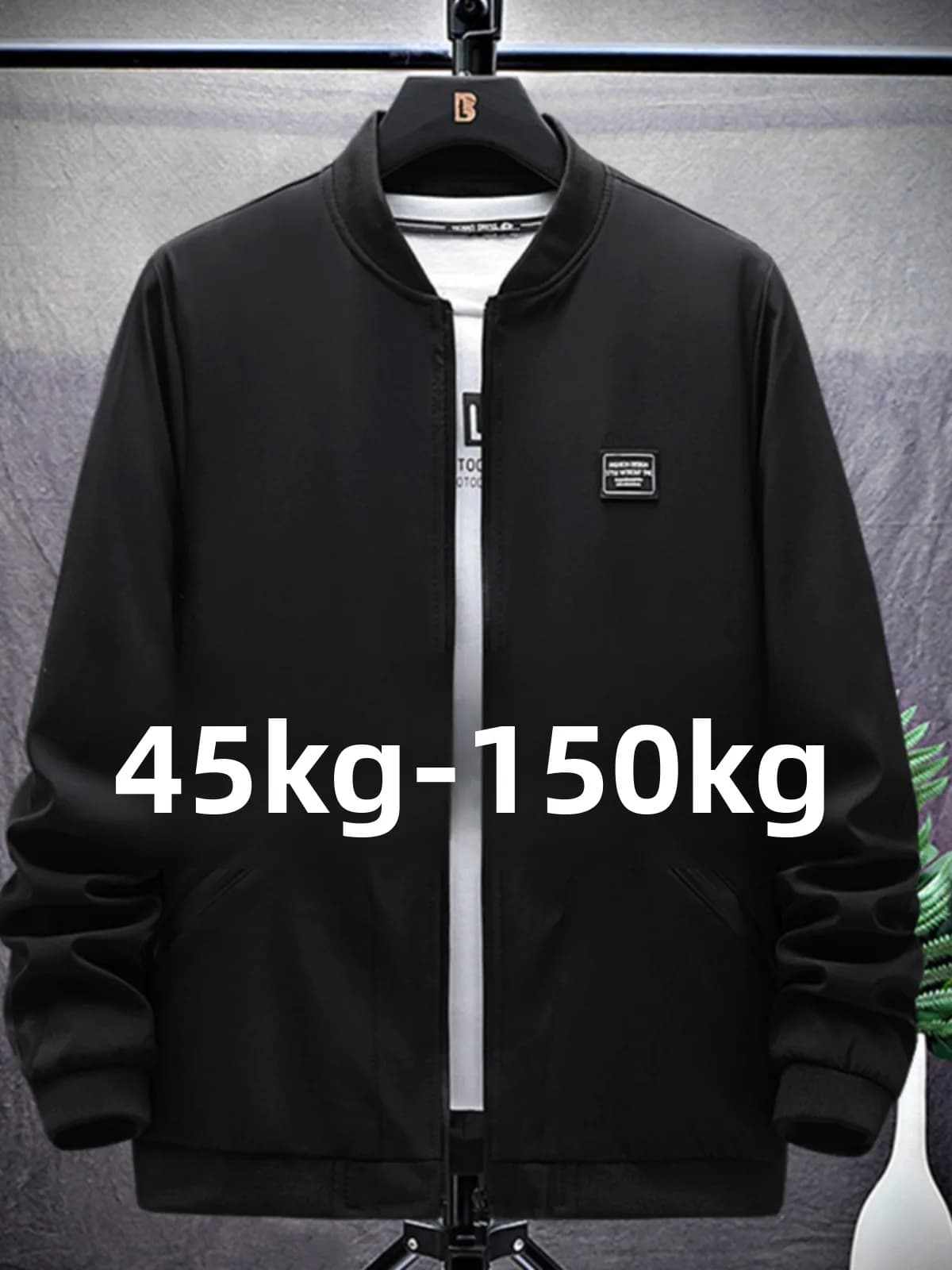 Giacca Casual da Uomo Taglie Forti, Gilet Baseball Antivento in Poliestere per la Stagione Autunnale, Abbigliamento Esterno per Uomini di Taglie Grandi