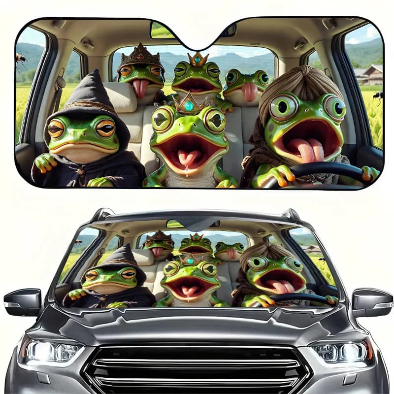 1Pcs Car Windshield Sun Shade - Playful Design, Easy Installation