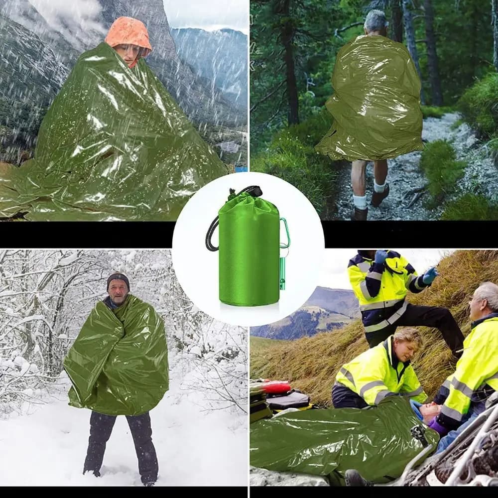 Emergency Survival Waterproof Cover 6 Styles With Case Tent With Fischietto Sleeping Bag Portable Outdoor Cover
