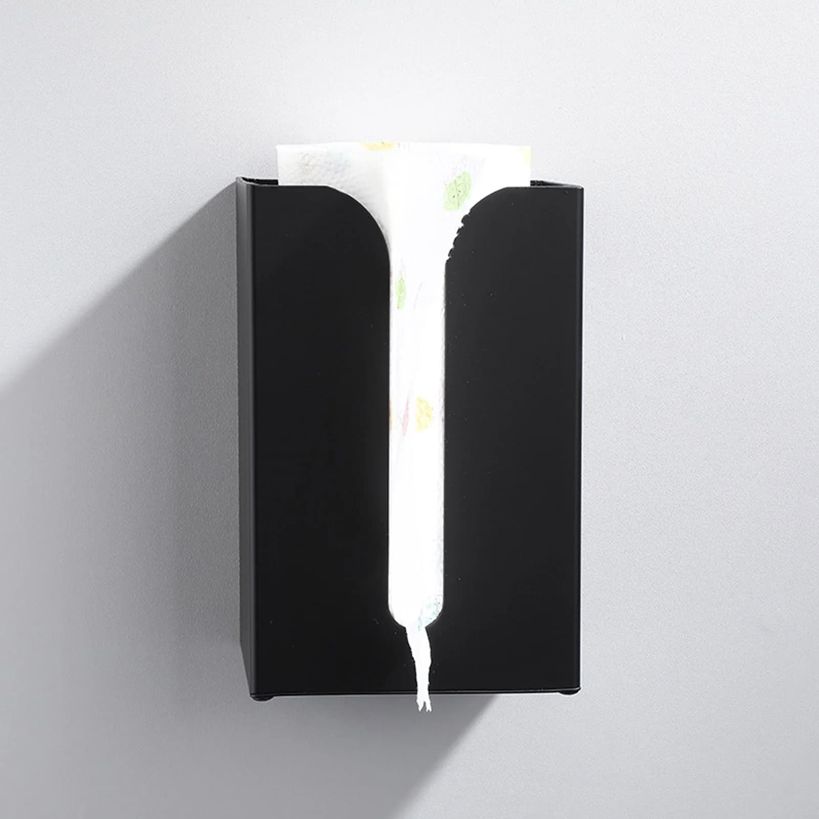 Porta Fazzoletti in Lega di Alluminio da Parete, Organizzatore per Tovaglioli per Cucina, Bagno e Toilette