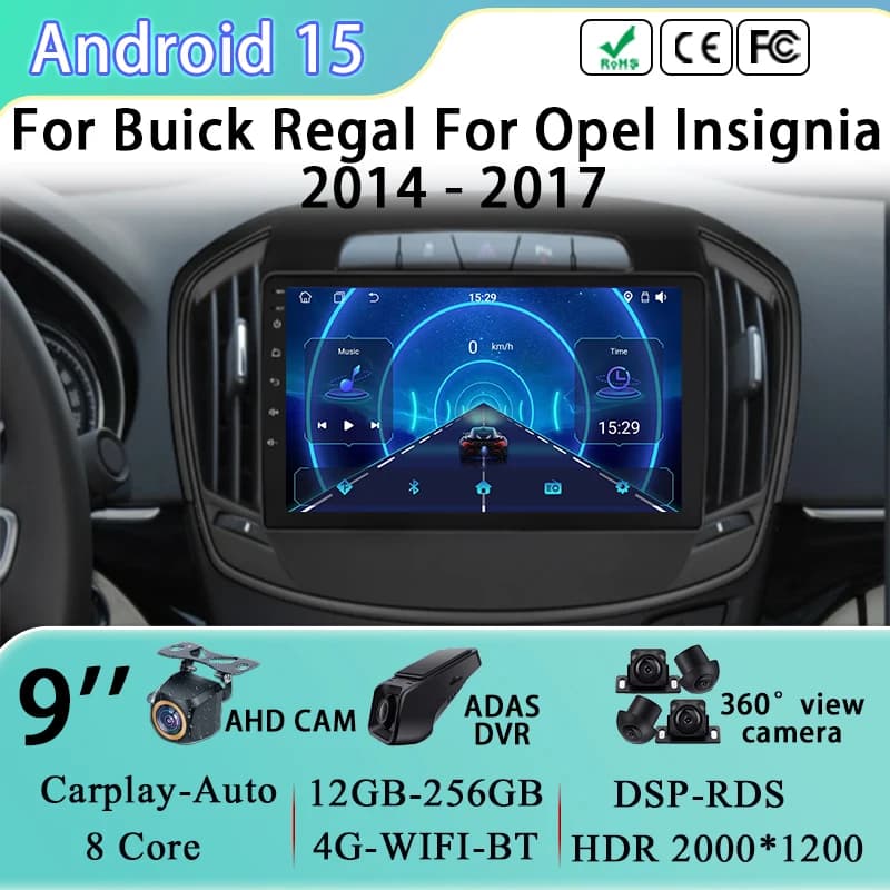 4G Multimedia Video Player For Buick Regal For Opel Insignia 2014 - 2017 Car Radio Android 15 GPS Navigation Stereo No 2din DVD