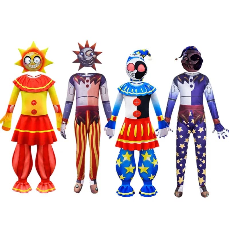 l2025l Nuovo Cosplay Five Nights Freddyed Costume Party FNAF Costumi Cosplay Fancy Sundrop e moondrop COS Anime Halloween Costu