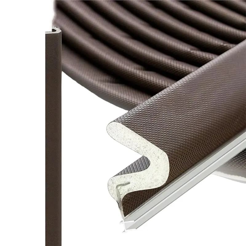 EYFL-40 FT Weather Stripping Door Seal, Kerf Style Foam Strip For Large Gaps,For Exterior And Interior Frames Brown