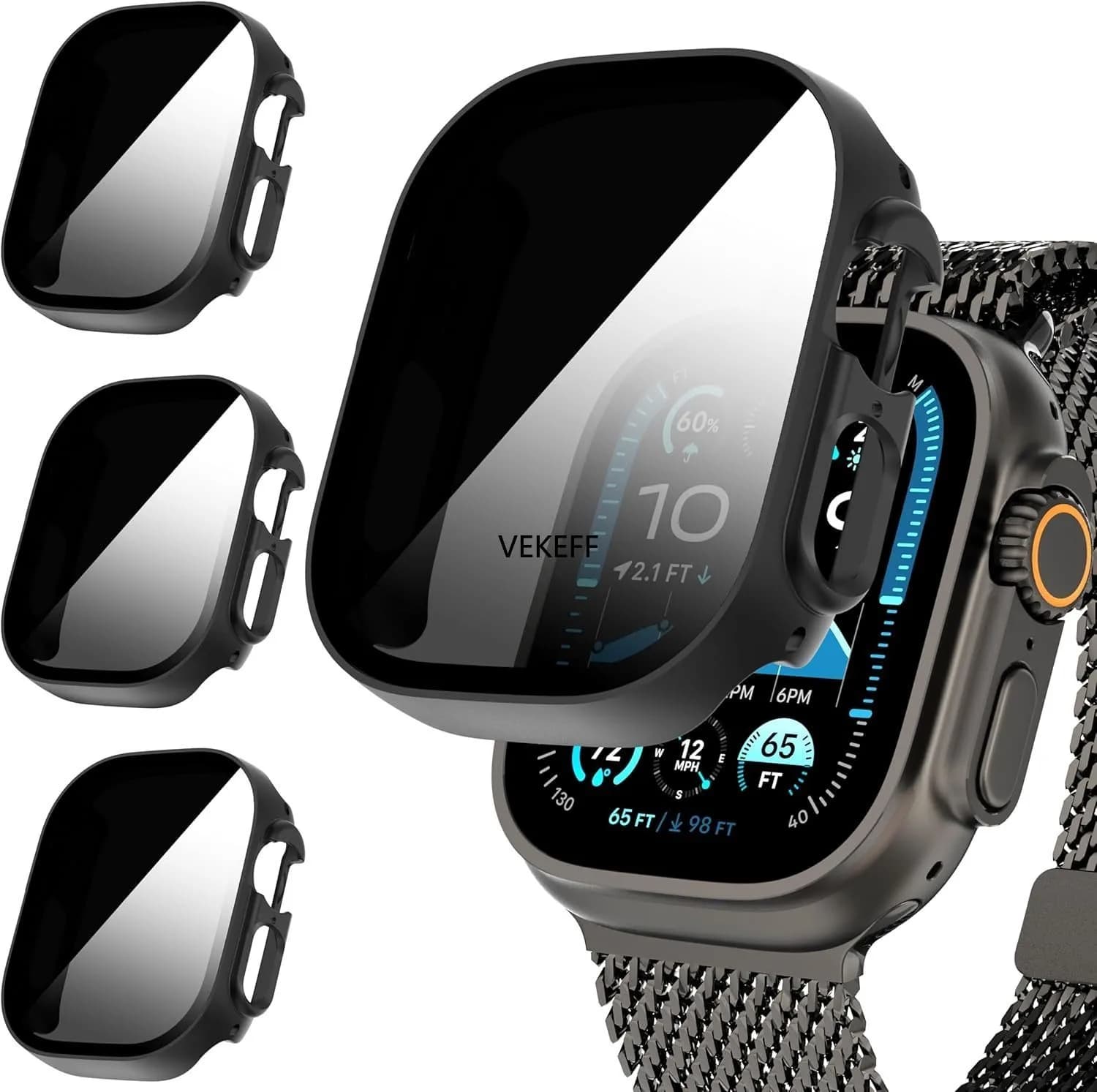 Confezione da 3 custodie protettive per la privacy Apple Watch Ultra 3/2/1 da 49 mm