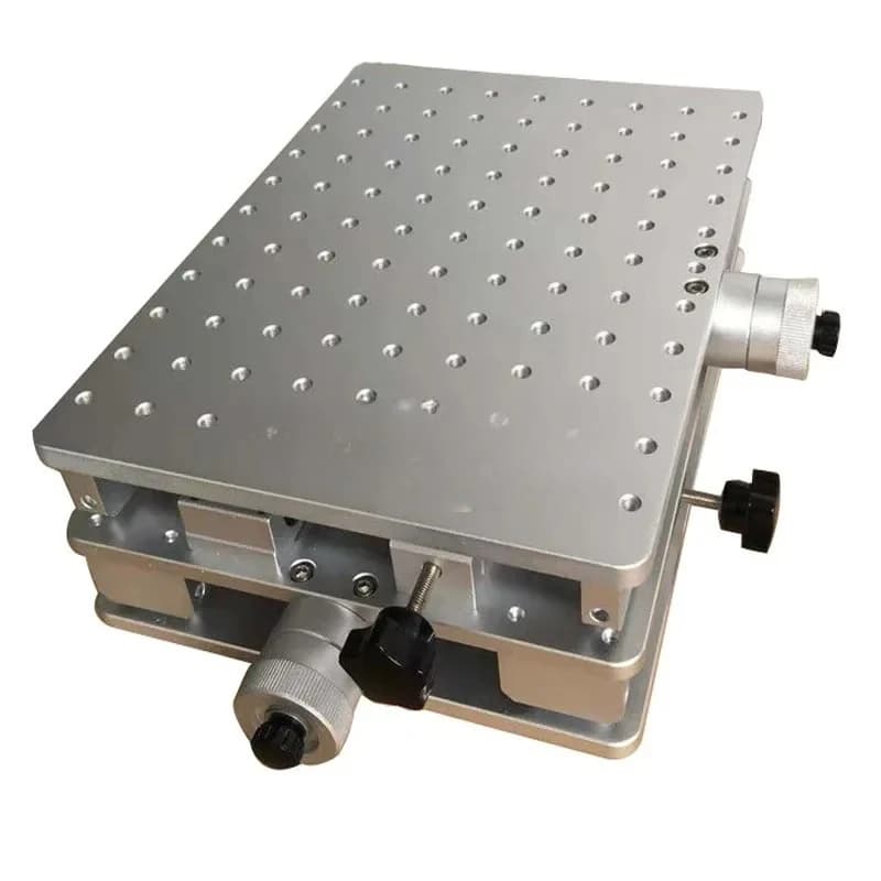 Tavolo mobile a 2 assi, mobiletto portatile, tavolo XY per saldatura, per macchina laser per marcatura e incisione, esperimenti ottici, 300x220x90MM
