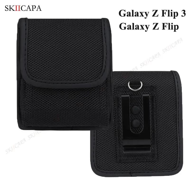 Per Samsung Z Flip 3 5G Oxford custodia in tessuto per telefono Galaxy Z Flip3 SM-F711B Clip da cintura custodia per telefono marsupio per Motorola Razr 5G