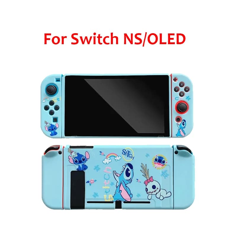 Disney Stitch per custodia protettiva per interruttore scatola di alloggiamento divisa per accessori Nintendo Switch custodia in TPU per console NS/OLED