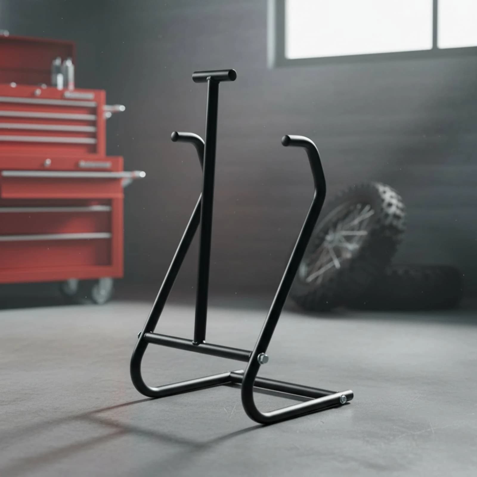 Supporto per la Pulizia dei Stivali da Moto, Leggero e Facile da Montare, Accessorio per Veicoli con Base Stabile per Garage