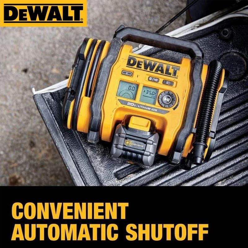 DEWALT 20V MAX Gonfiatore d'aria portatile 160 PSI, pompa elettrica senza fili/con cavo per pneumatici, campeggio, cantiere