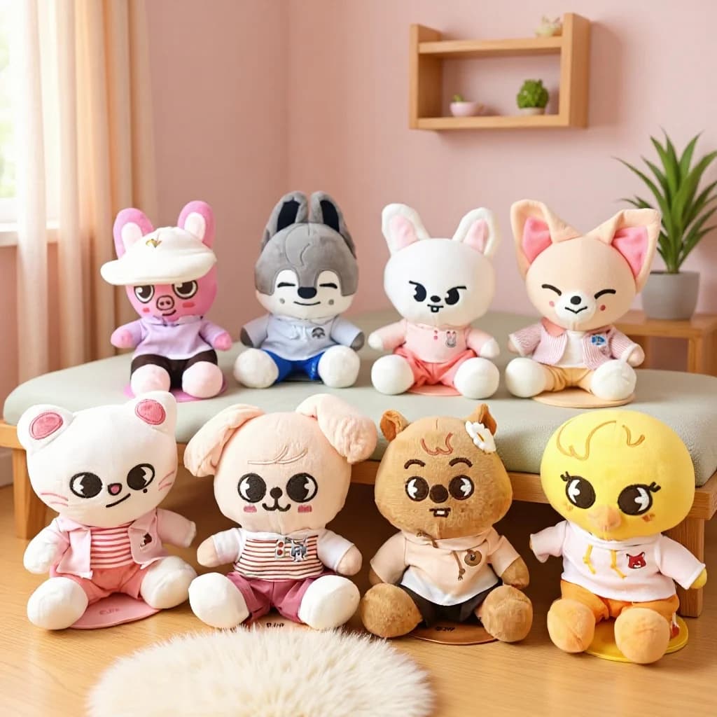 SKZOO Nuovo Peluche Cartone Animato Stray Kids Felix, Bambola di Peluche Vestita, Regalo di Compleanno per Fan e Coppie