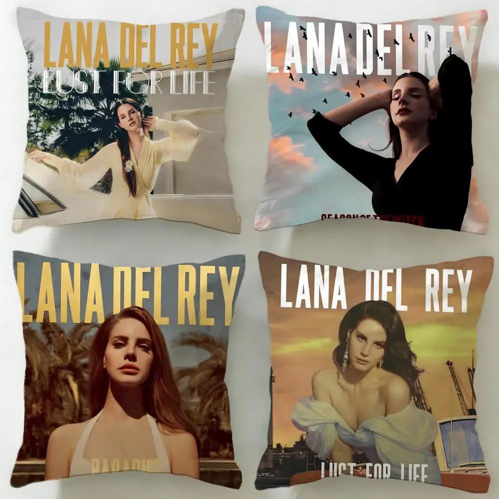 Federa per cuscino della popolare cantante Lana Del Rey, morbida e facile da lavare, versatile per divano, letto, viaggi e ufficio