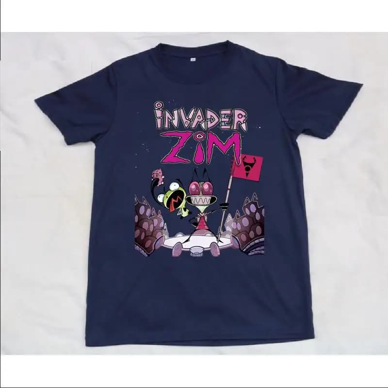 Invader Zim Poster T-shirt blu navy in cotone 8D595