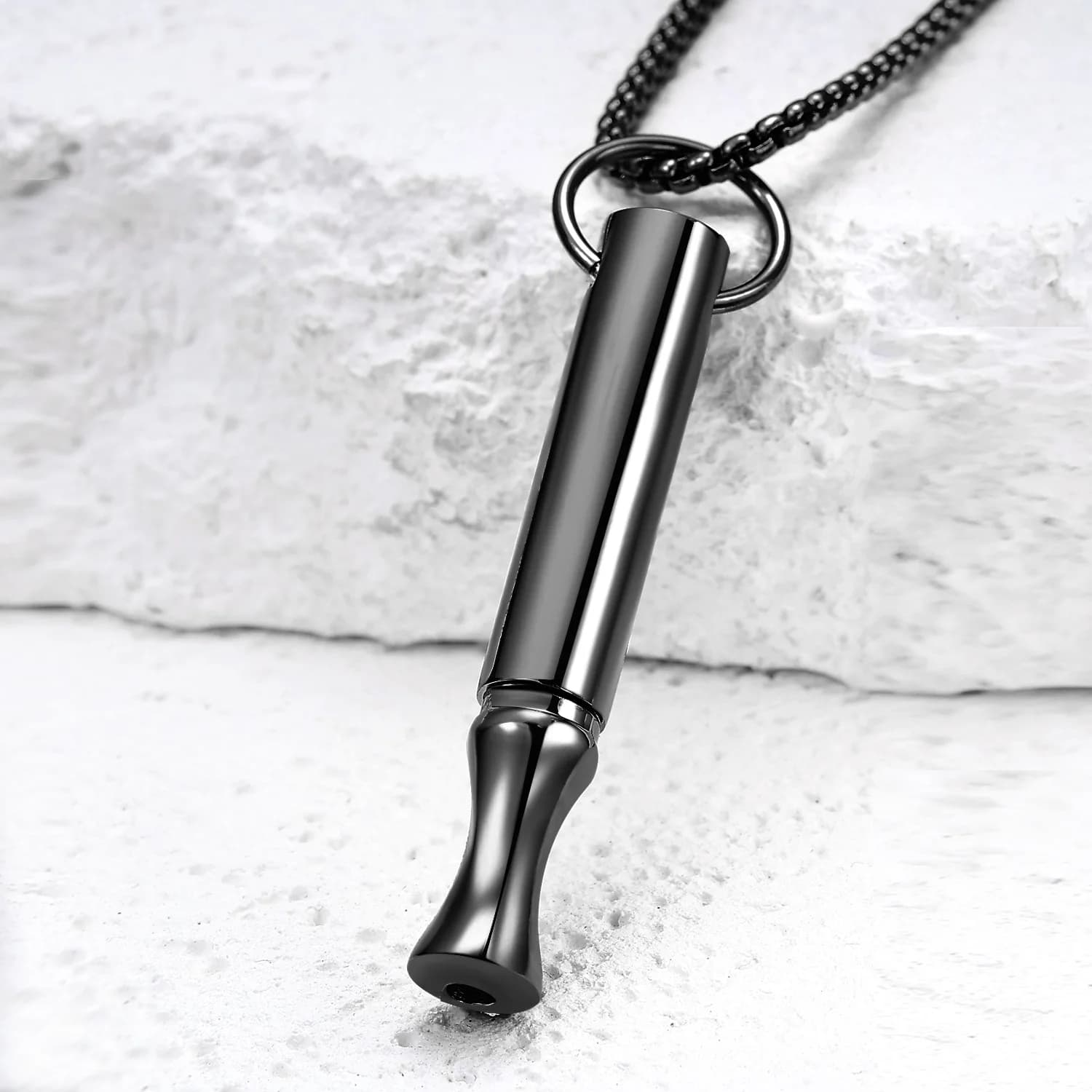 Meditazione in acciaio inossidabile Consapevolezza Respirazione Smettere Pendenti Sigaretta elettronica Diffusore di aromi Alleviare l'ansia Collana