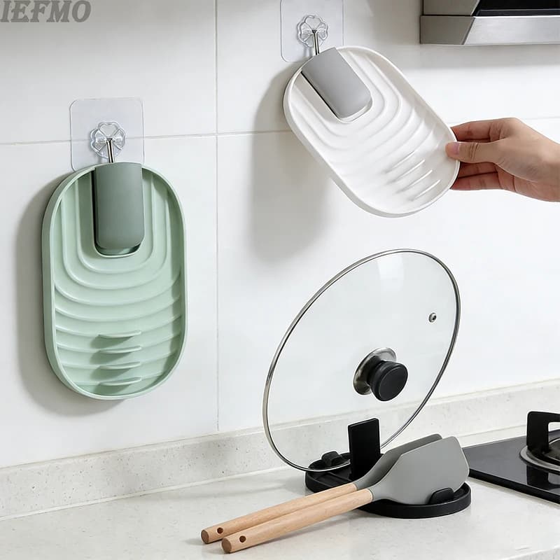 Supporto per coperchio pieghevole per pentola Organizzatore da cucina Scaffale per pala Scarico Stendino per lavello Gadget da cucina salvaspazio