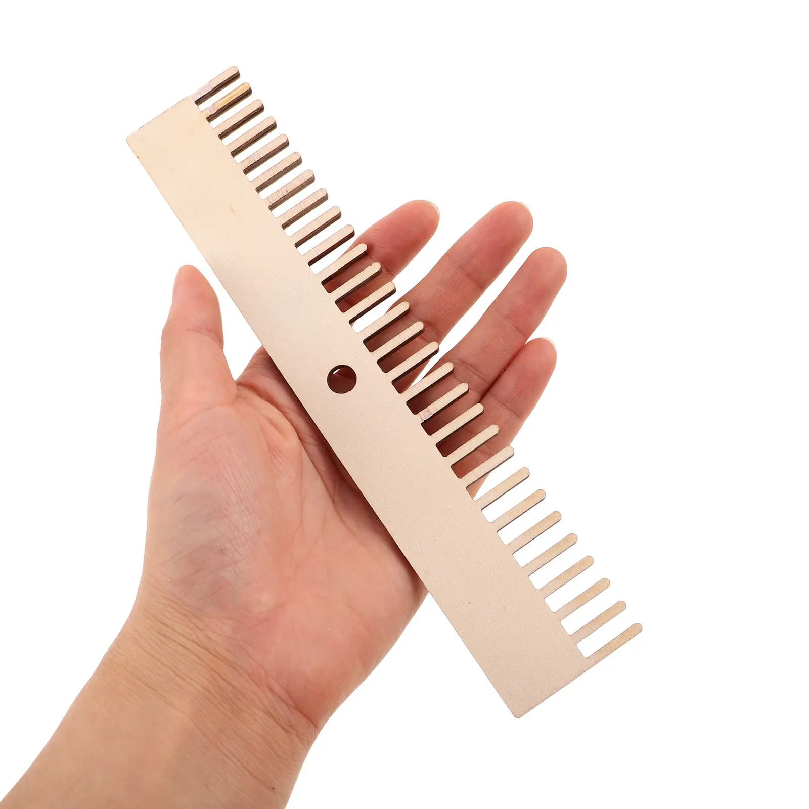 8Pcs Hand Weaving Loom Comb Double-Ended Wooden Tapestry Beater Tool for DIY Rug Making Wall Hanging Weaving Kit Accessory