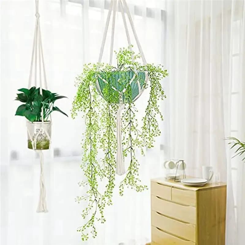 [Promotions]Hanging Baskets, 4 Pack Cotton Rope Macrame Plant Hanger with 4 Hanging Hooks - 80CM & 100CM