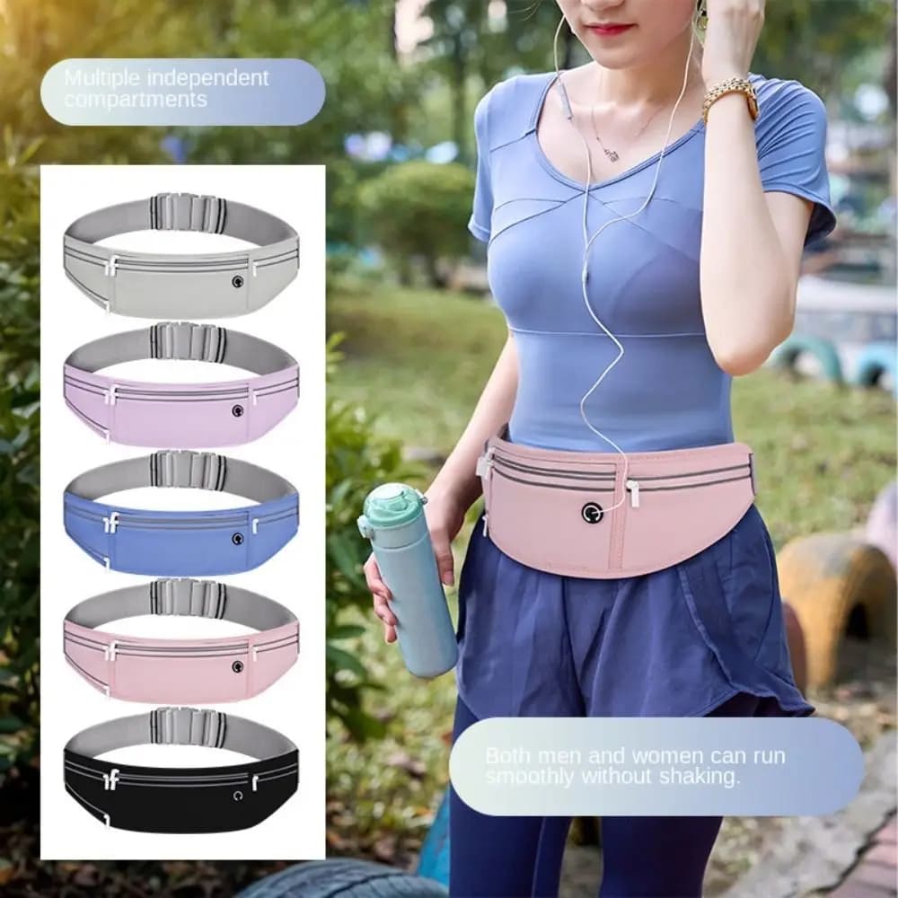Breathable Three-Start Running Waist Bag Waterproof for Marathon, Multifunctional Waist Bag, Telephone Sports Bag