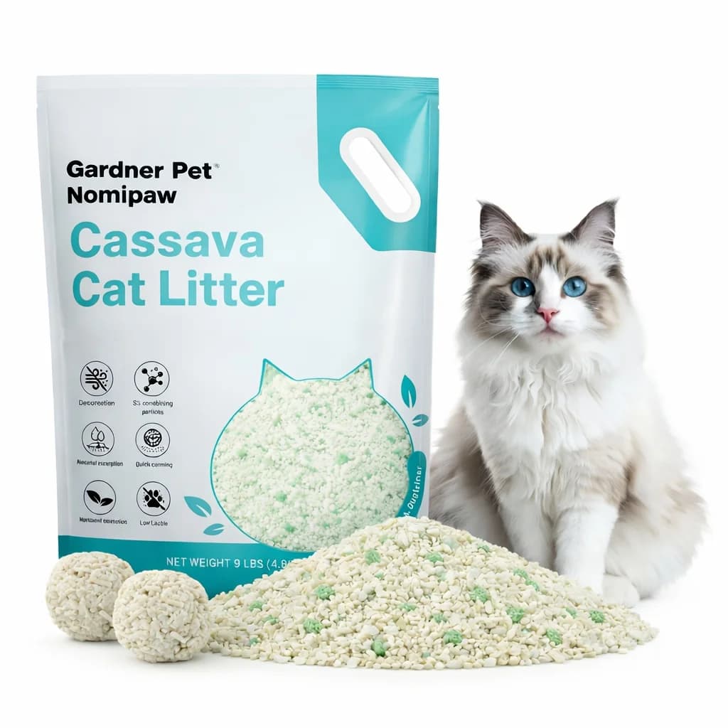 1 Lettiera per Gatti Nomipaw a Base di Cassava | Agglomerante, Controllo degli Odori, Ultra Assorbente e ad Asciugatura Rapida, Naturale a Base Vegetale, Basso Contenuto di Polvere, Senza Sostanze Chimiche
