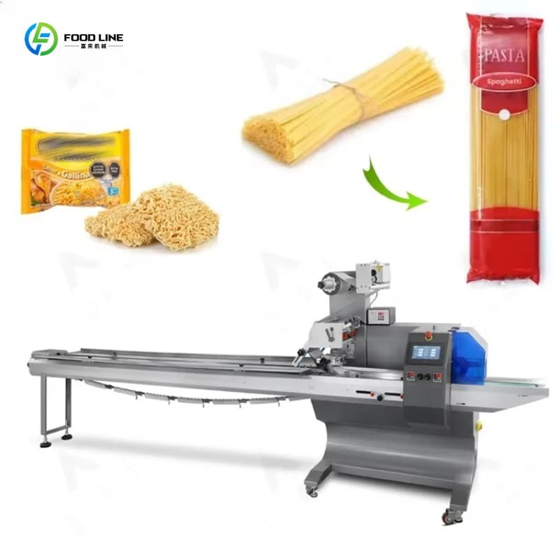 Macchina confezionatrice orizzontale automatica personalizzata ad alta efficienza per pasta secca e umida