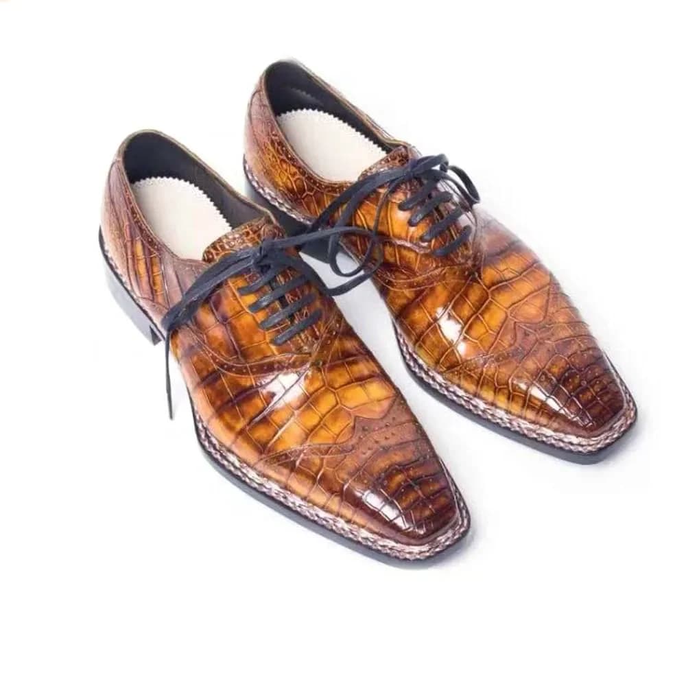 sanyeshechipin scarpe formali da uomo scarpe da coccodrillo maschili colore pennello marrone